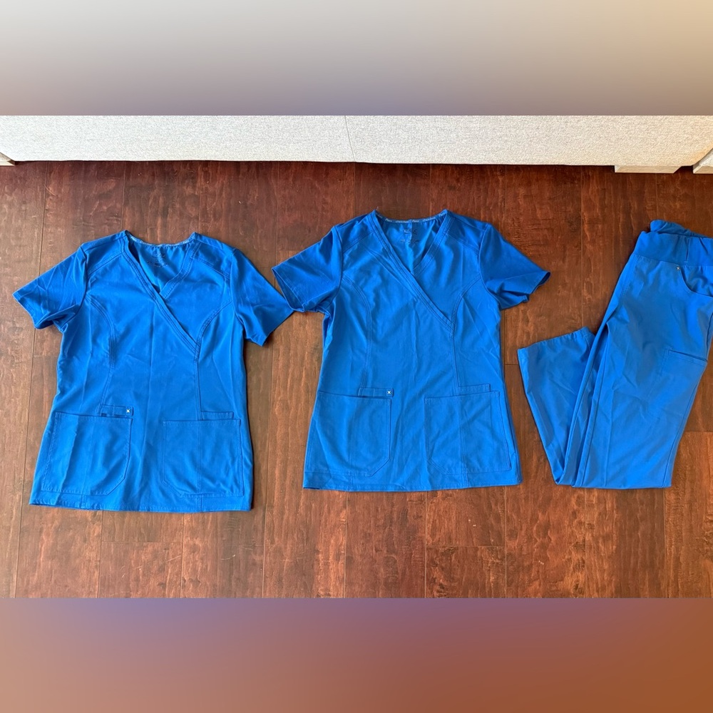 Royal Blue Cherokee Flex Scrub Set